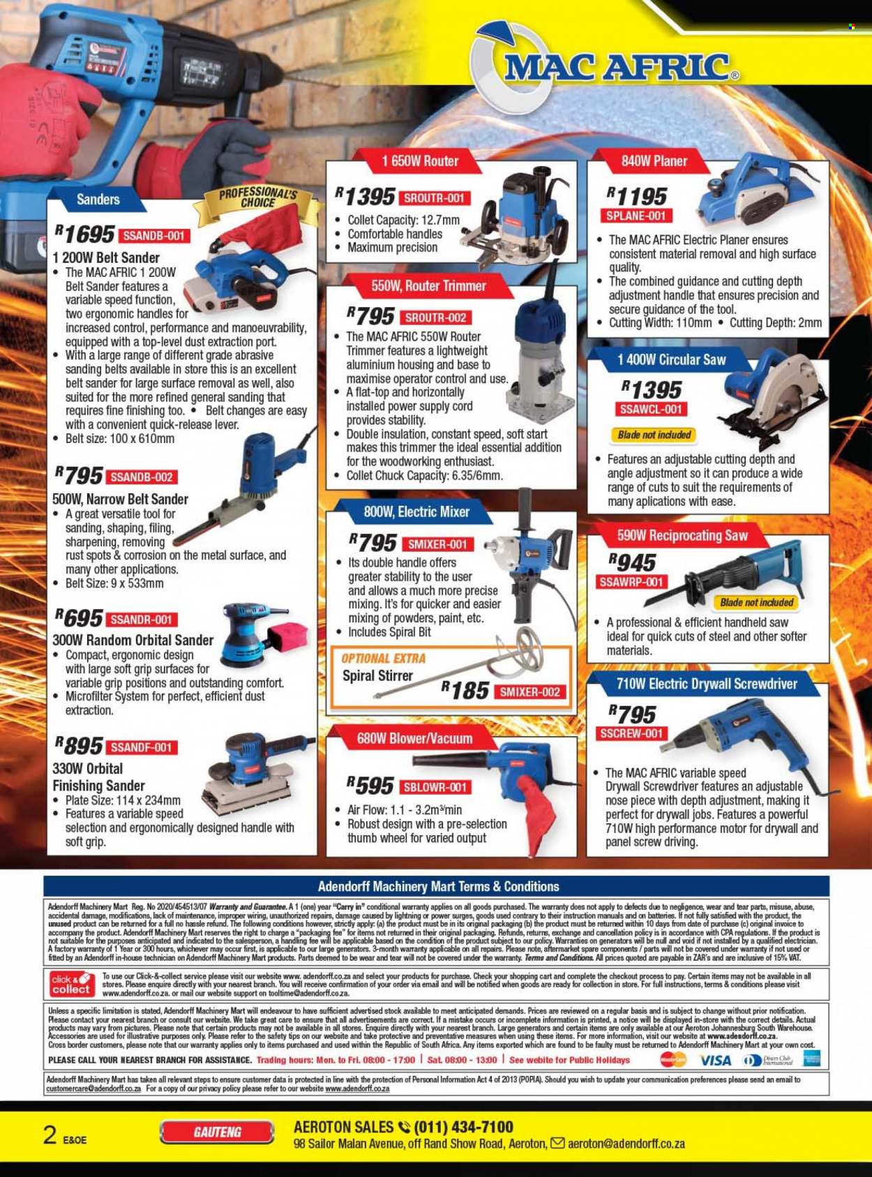 Adendorff Machinery Mart specials. Page 4