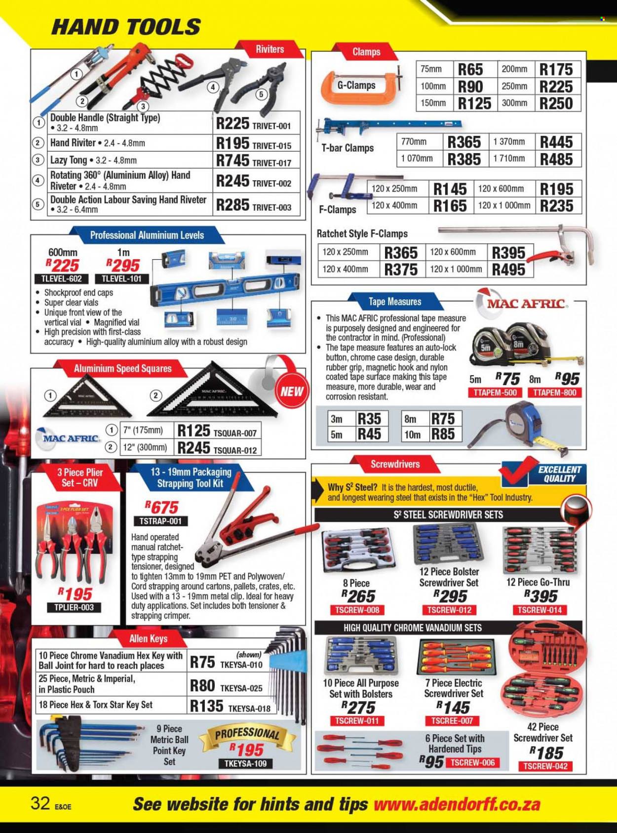 Adendorff Machinery Mart specials. Page 34