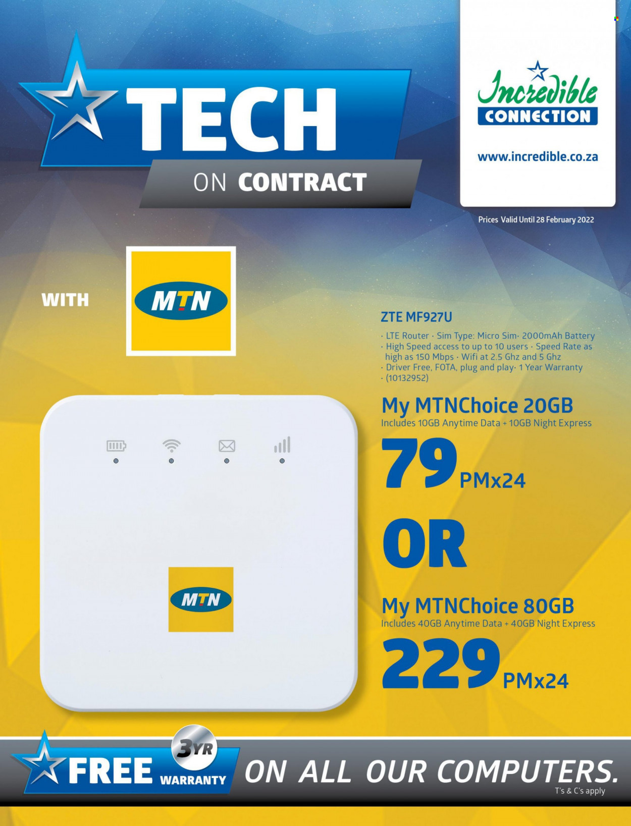 Incredible Connection specials - 01/02/2022 - 28/02/2022. Page 1