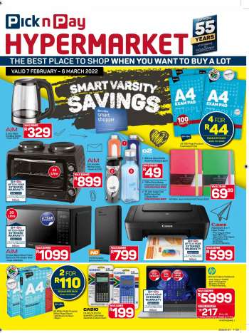 Pick n Pay Hypermarket catalogue  - 07/02/2022 - 06/03/2022.