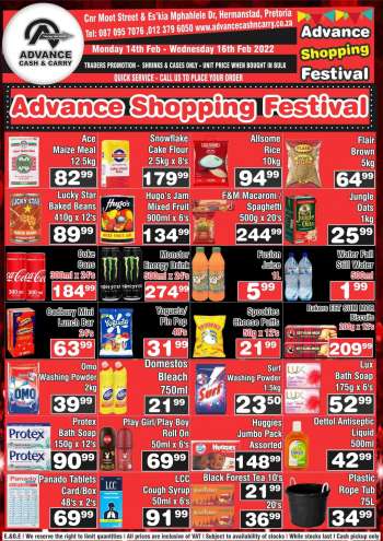 Advance Cash & Carry catalogue  - 14/02/2022 - 16/02/2022.