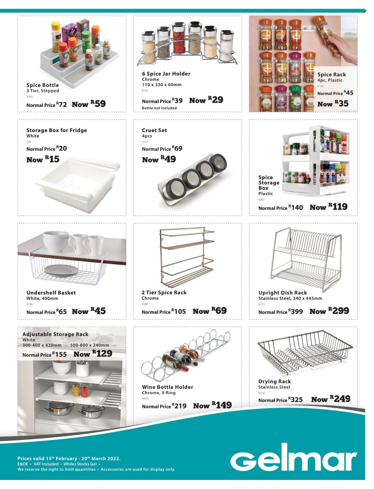 Gelmar specials - 15/02/2022 - 20/03/2022. Page 1