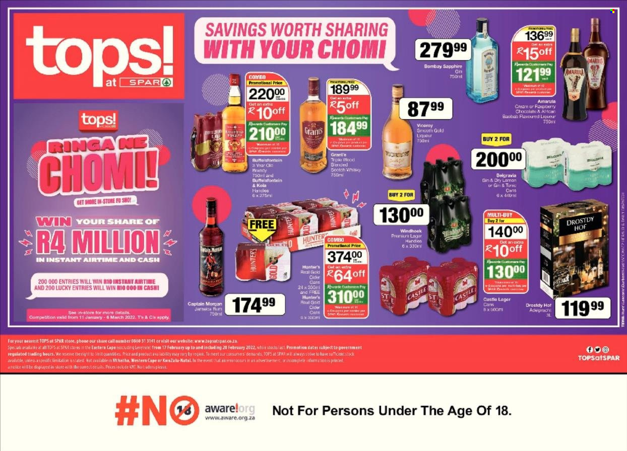 TOPS at SPAR specials - 17/02/2022 - 20/02/2022. Page 1