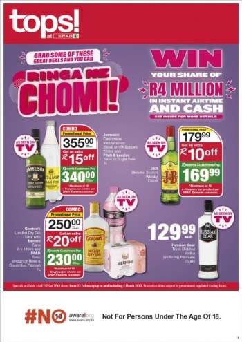 TOPS at SPAR catalogue  - 22/02/2022 - 05/03/2022.