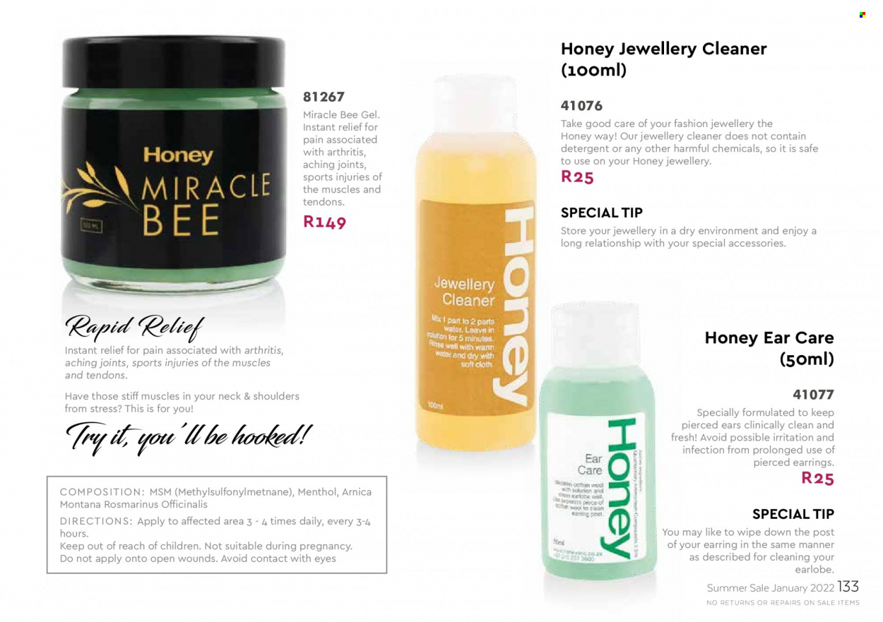 Honey specials. Page 135