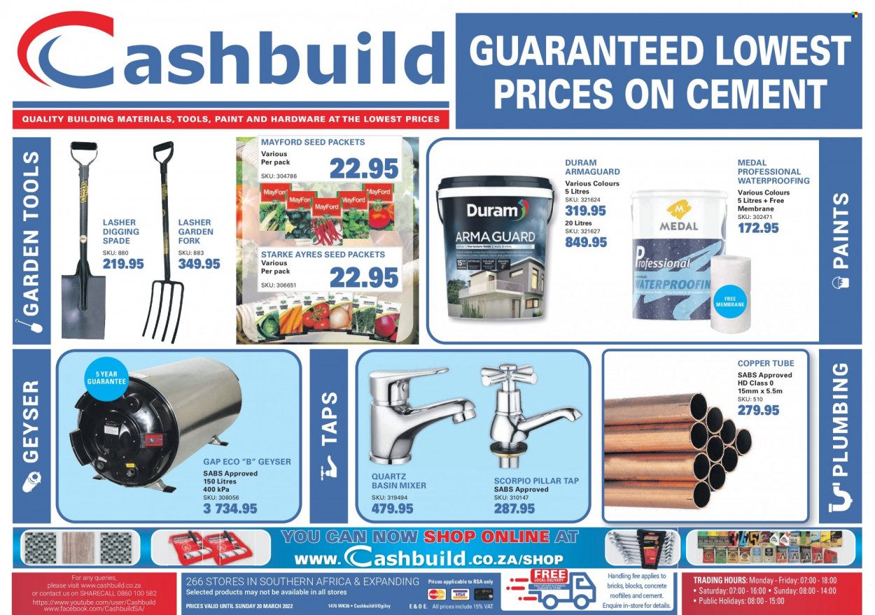 Cashbuild specials - 05/03/2022 - 20/03/2022. Page 1