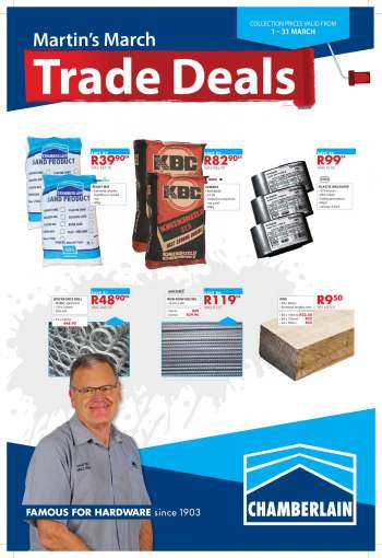 Chamberlain catalogue  - 01/03/2022 - 31/03/2022.