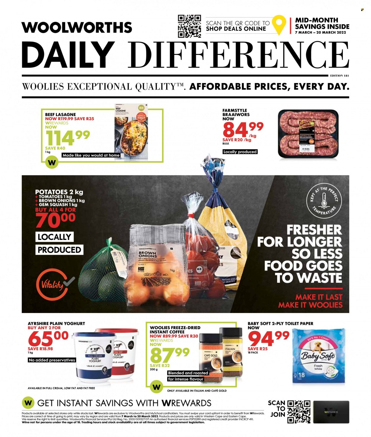 Woolworths specials - 07/03/2022 - 20/03/2022. Page 1