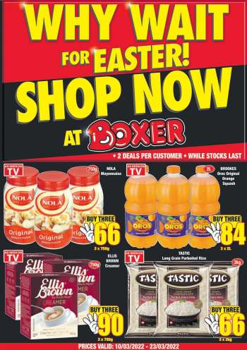 Boxer catalogue  - 10/03/2022 - 23/03/2022.