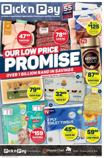 Pick n Pay catalogue  - 14/03/2022 - 22/03/2022.