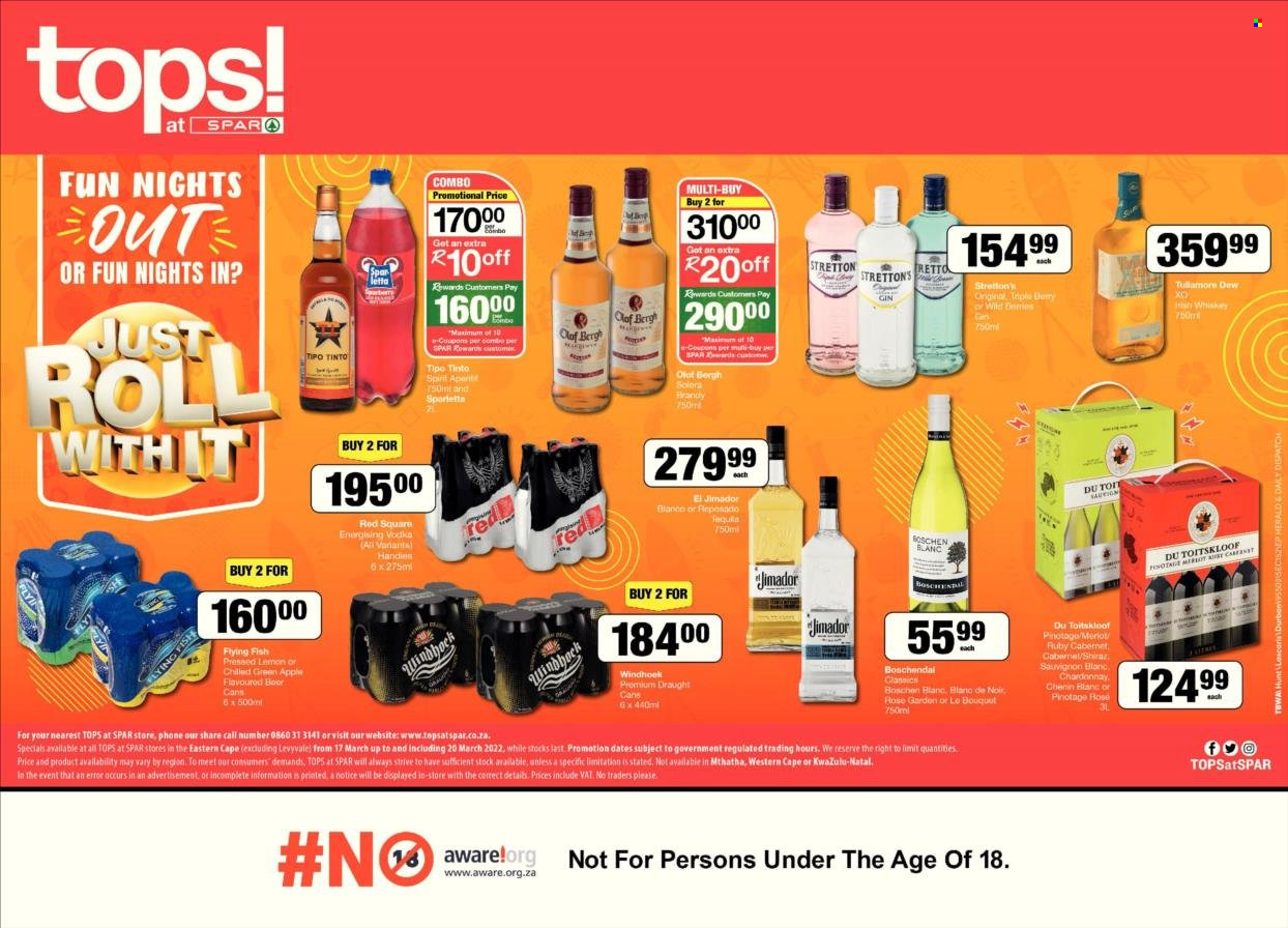 TOPS at SPAR specials - 17/03/2022 - 20/03/2022. Page 1