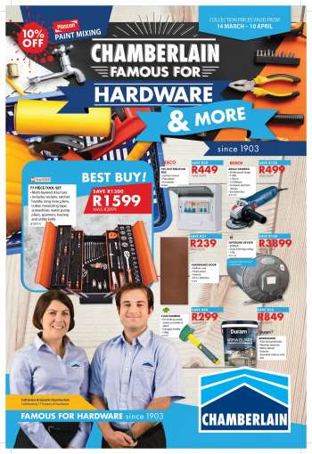 Chamberlain catalogue  - 14/03/2022 - 10/04/2022.