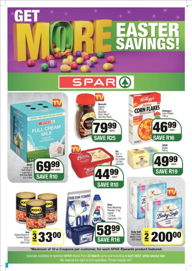 SPAR specials - 22/03/2022 - 04/04/2022. Page 1