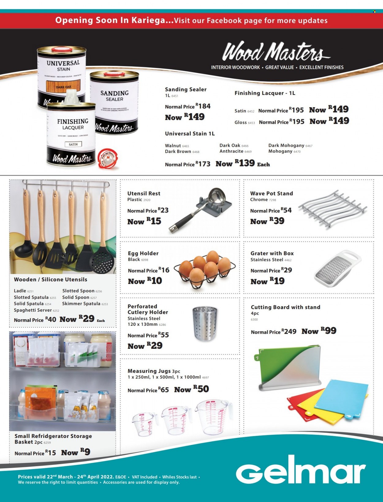 Gelmar specials - 22/03/2022 - 24/04/2022. Page 1