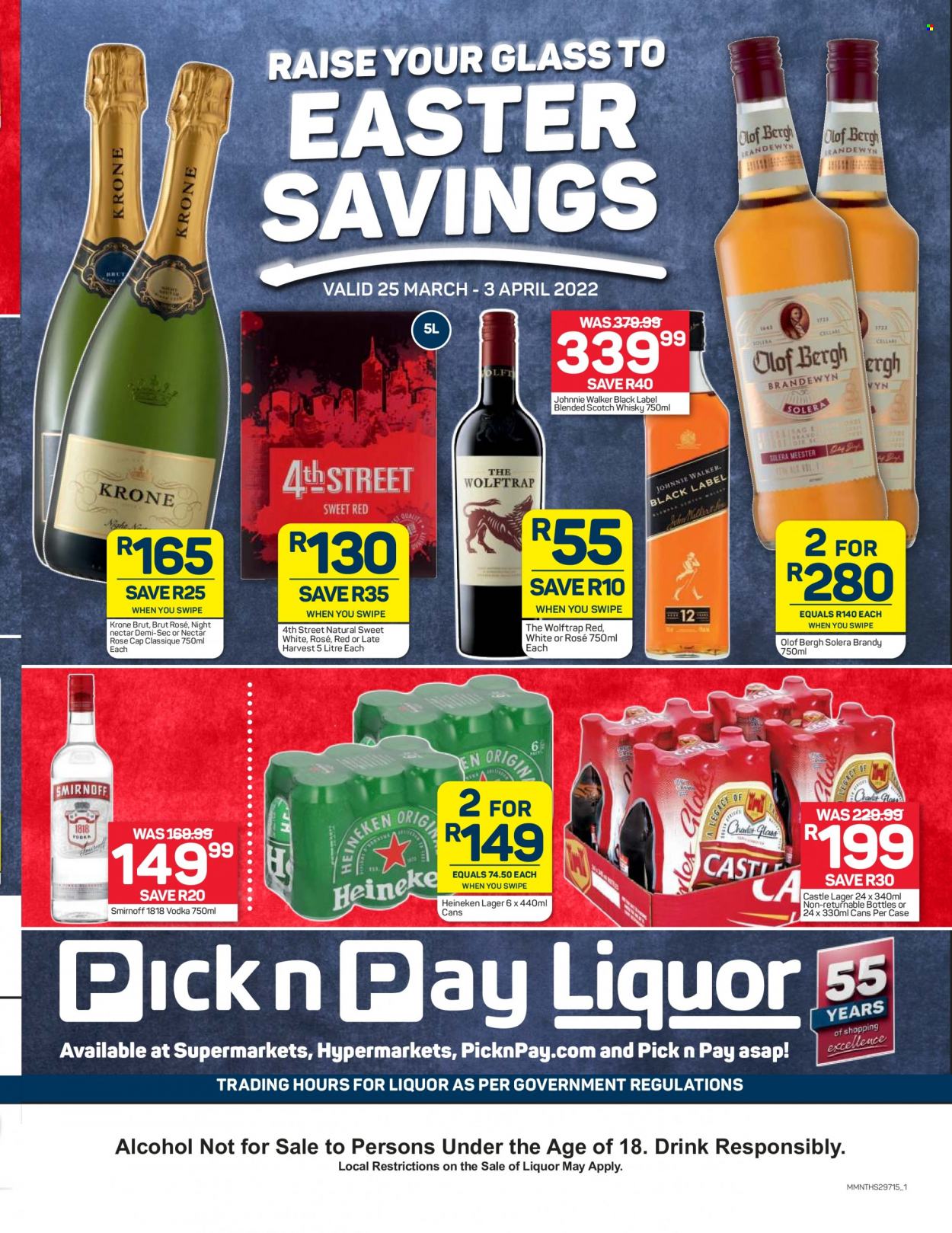Pick n Pay Liquor specials - 25/03/2022 - 03/04/2022. Page 1