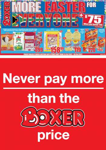 Boxer catalogue  - 31/03/2022 - 03/04/2022.