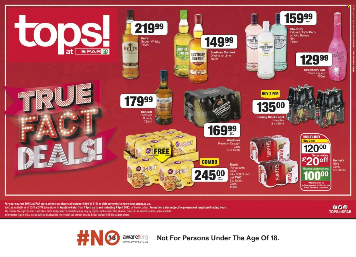 TOPS at SPAR specials - 07/04/2022 - 09/04/2022. Page 1