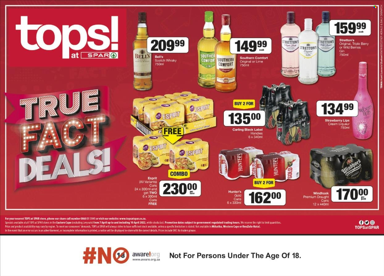 TOPS at SPAR specials - 07/04/2022 - 10/04/2022. Page 1