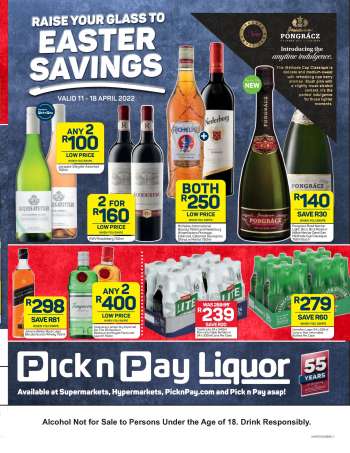 Pick n Pay Liquor catalogue  - 11/04/2022 - 18/04/2022.