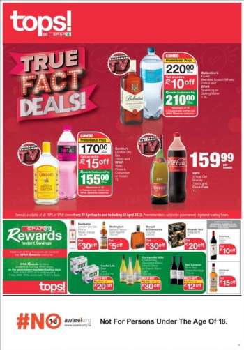 TOPS at SPAR catalogue  - 19/04/2022 - 01/05/2022.