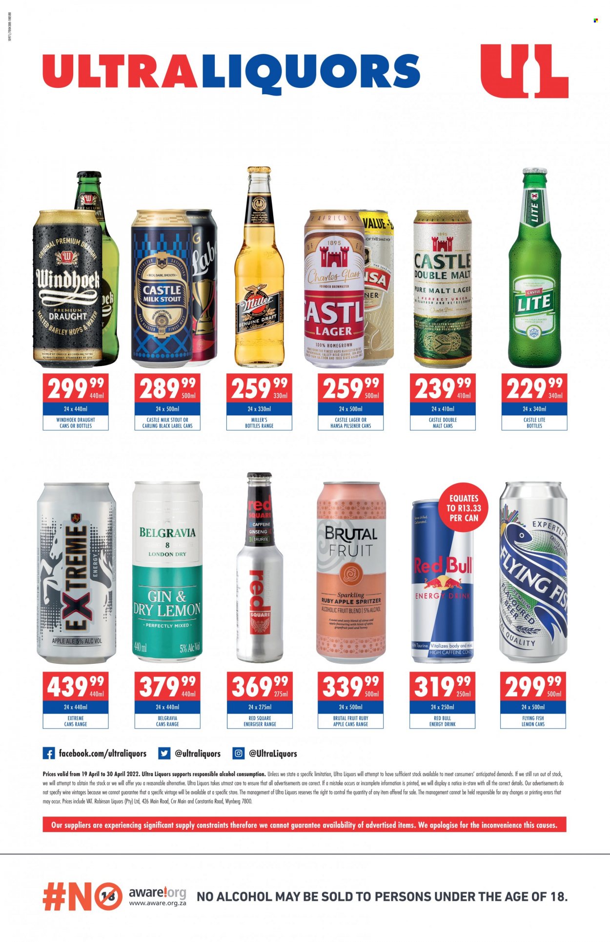 Ultra Liquors specials - 19/04/2022 - 30/04/2022. Page 1