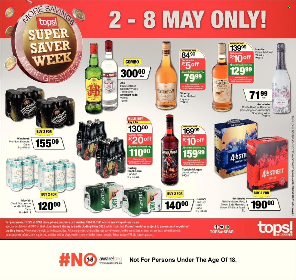 TOPS at SPAR specials - 02/05/2022 - 08/05/2022. Page 1