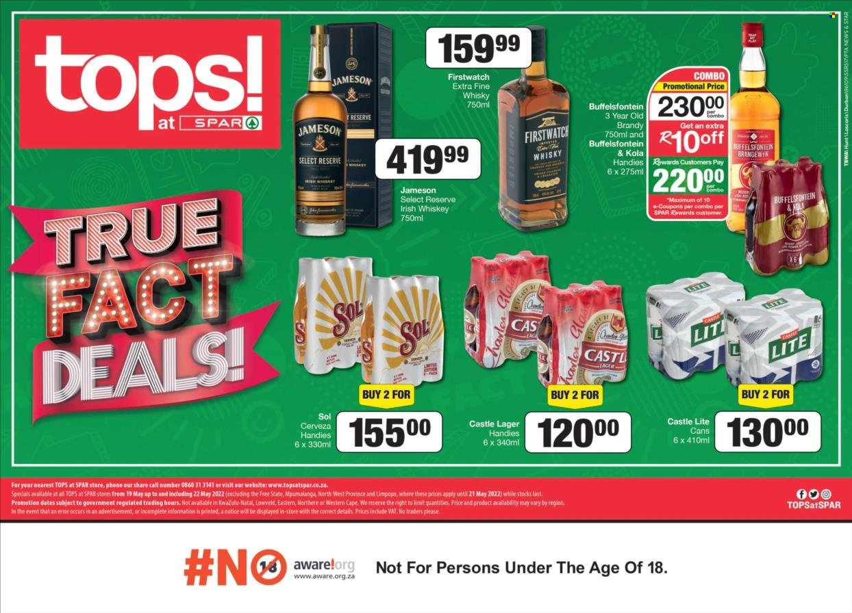 TOPS at SPAR specials - 19/05/2022 - 22/05/2022. Page 1