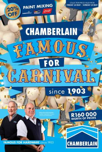Chamberlain catalogue  - 20/05/2022 - 29/05/2022.