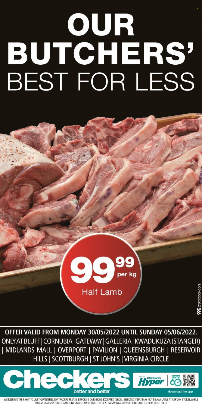 Checkers specials - 30/05/2022 - 05/06/2022. Page 1