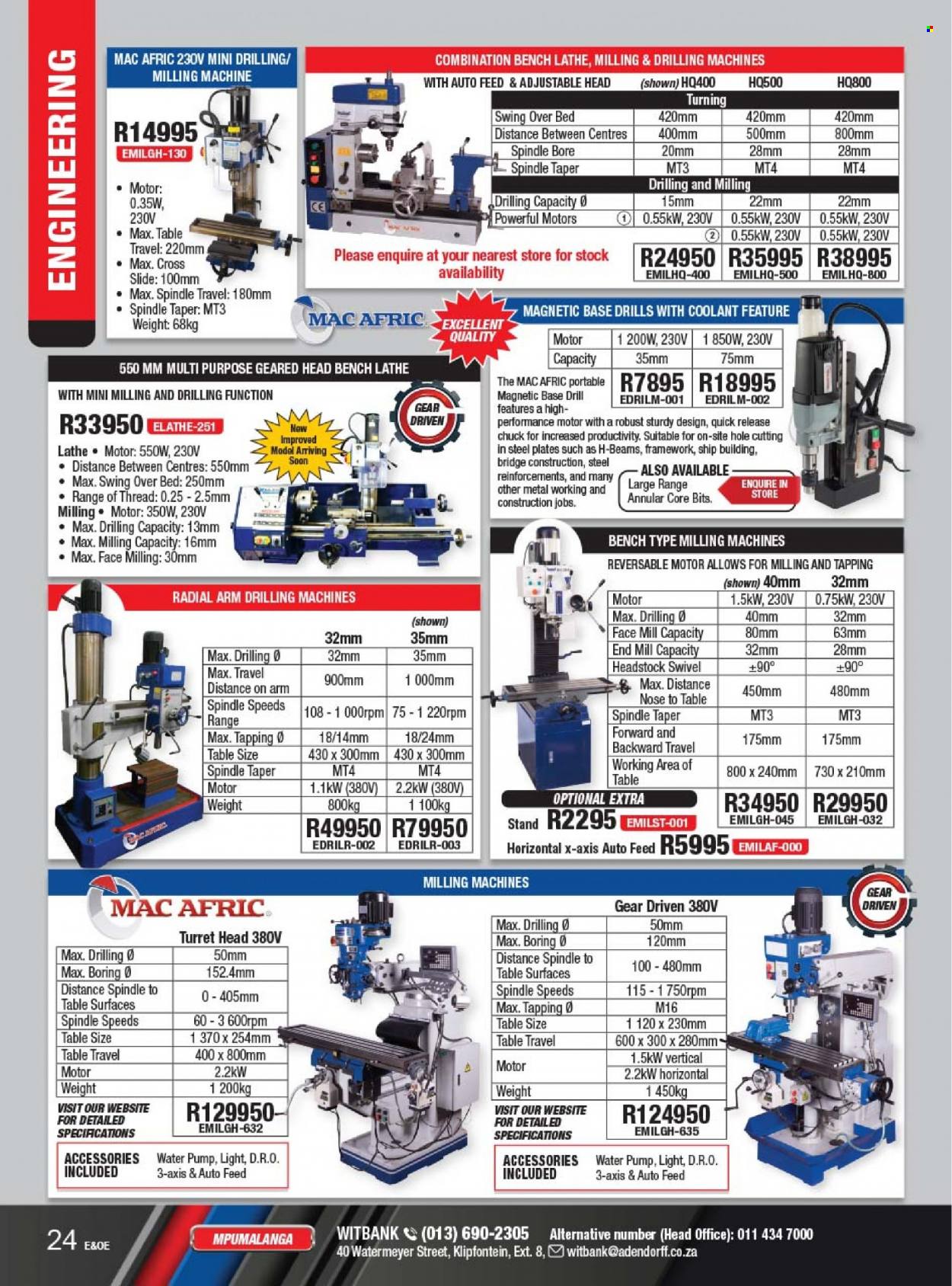 Adendorff Machinery Mart specials. Page 26