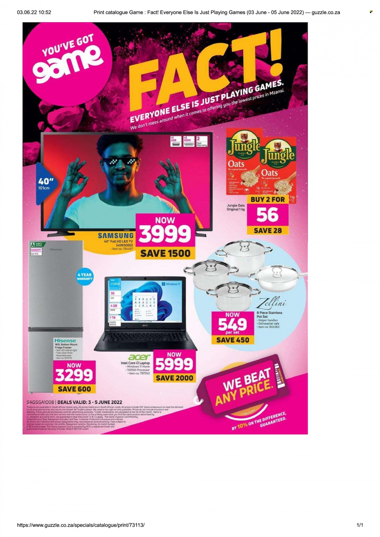 Game specials - 03/06/2022 - 05/06/2022. Page 1