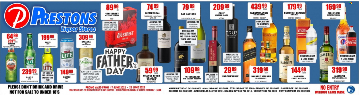 Prestons Liquor Stores specials - 17/06/2022 - 23/06/2022. Page 1