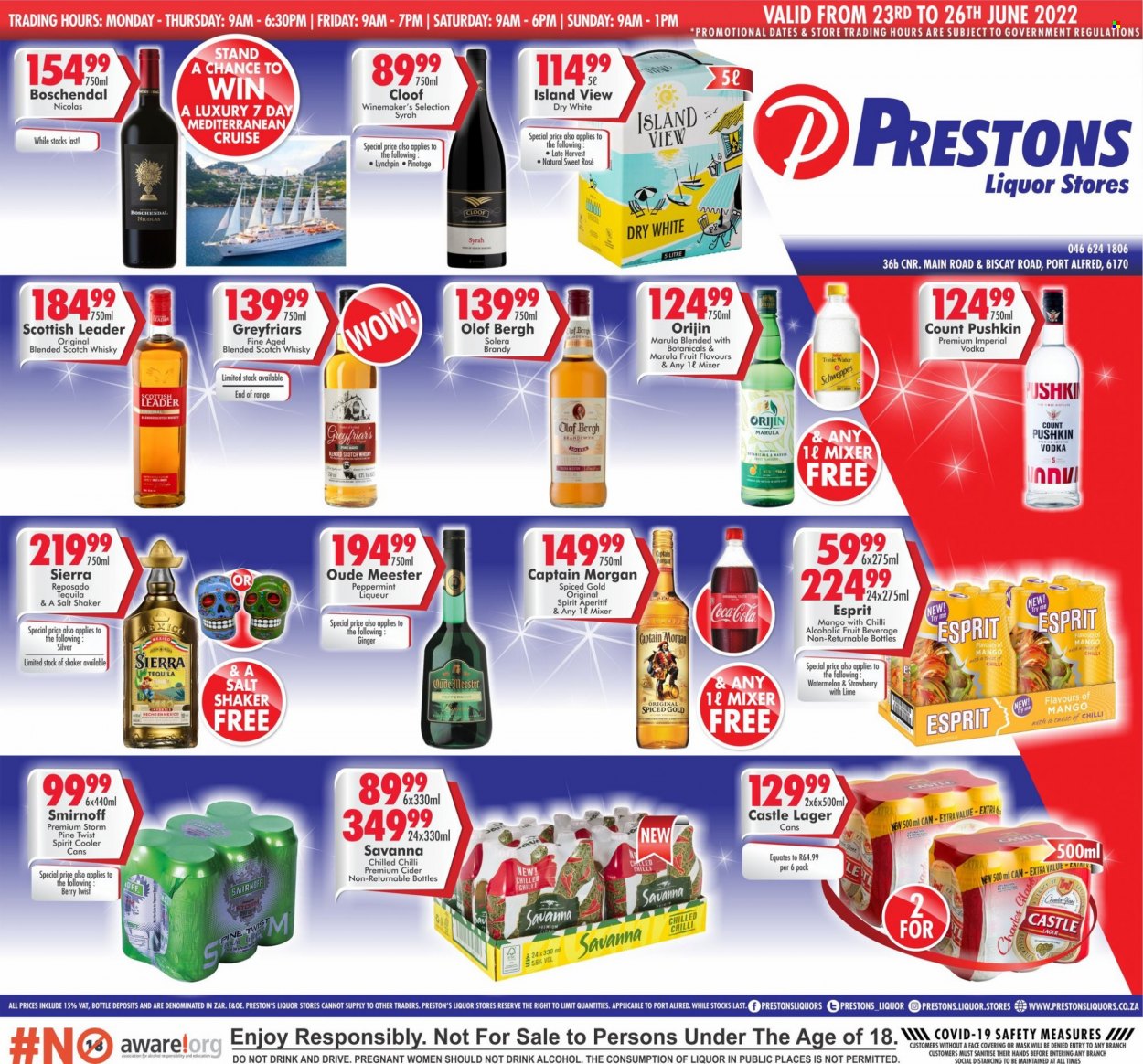 Prestons Liquor Stores specials - 23/06/2022 - 26/06/2022. Page 1