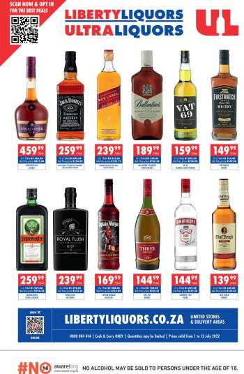 Liberty Liquors catalogue  - 01/07/2022 - 15/07/2022.