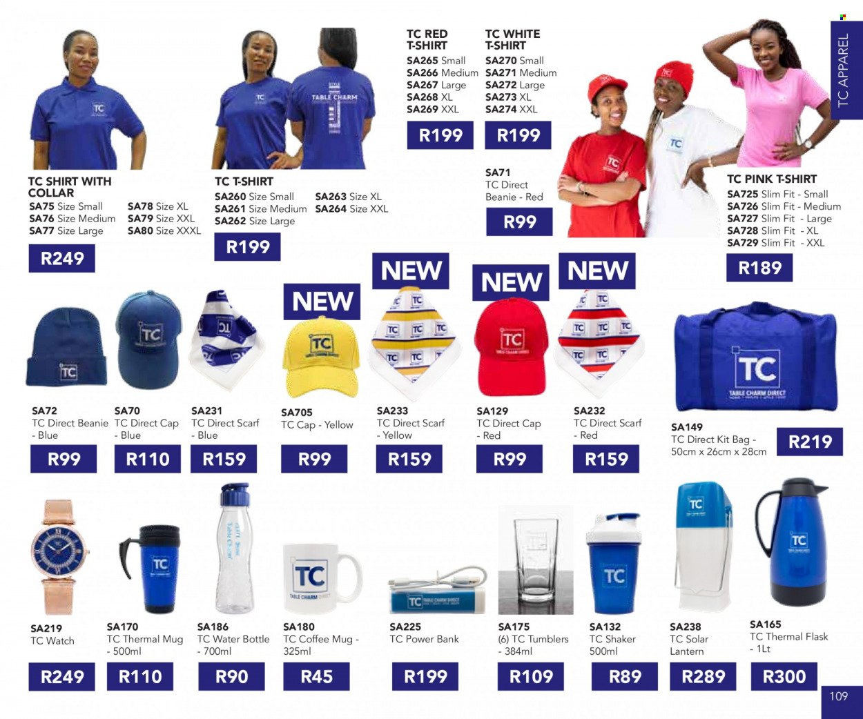 Table Charm Direct specials. Page 109