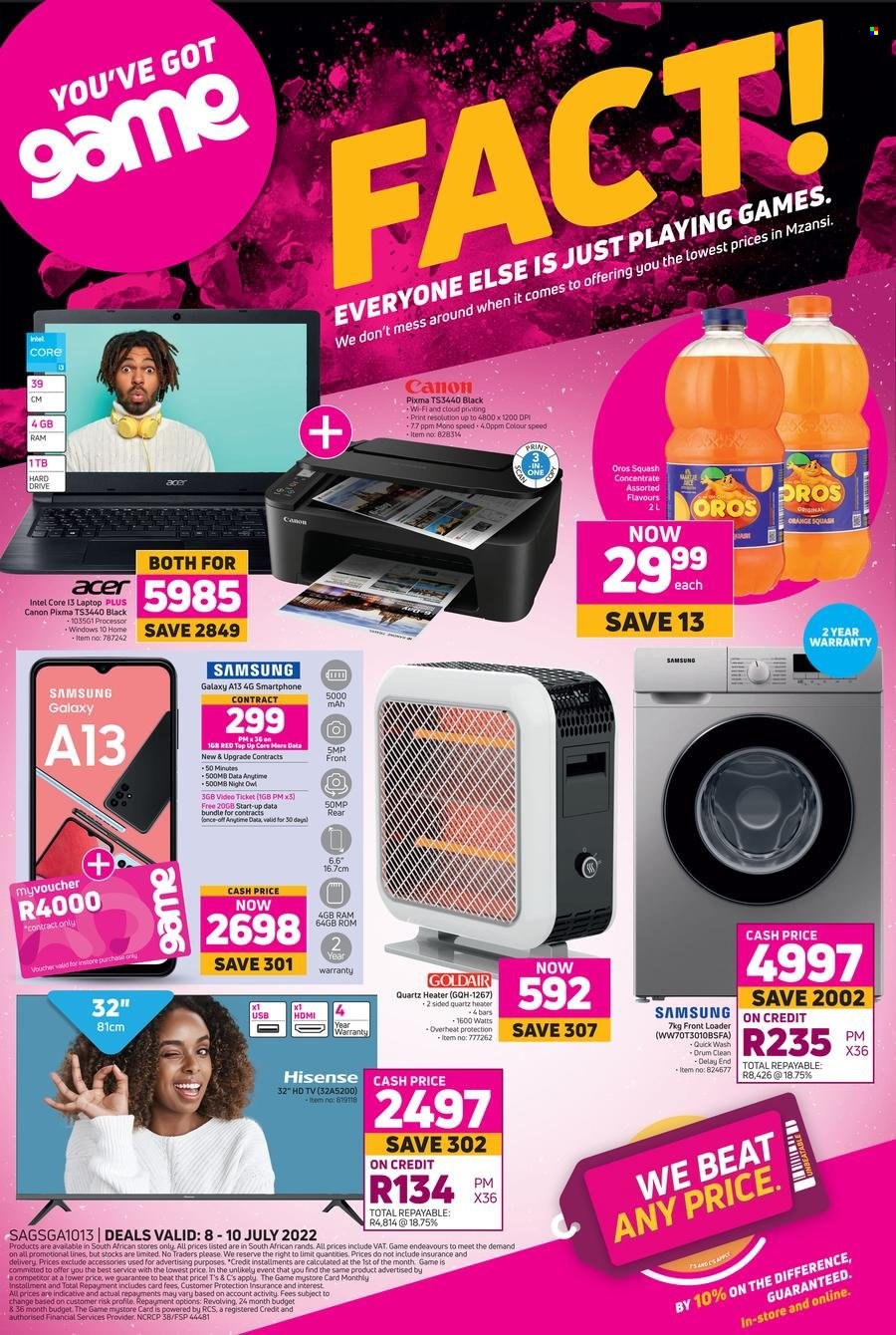 Game specials - 08/07/2022 - 10/07/2022. Page 1