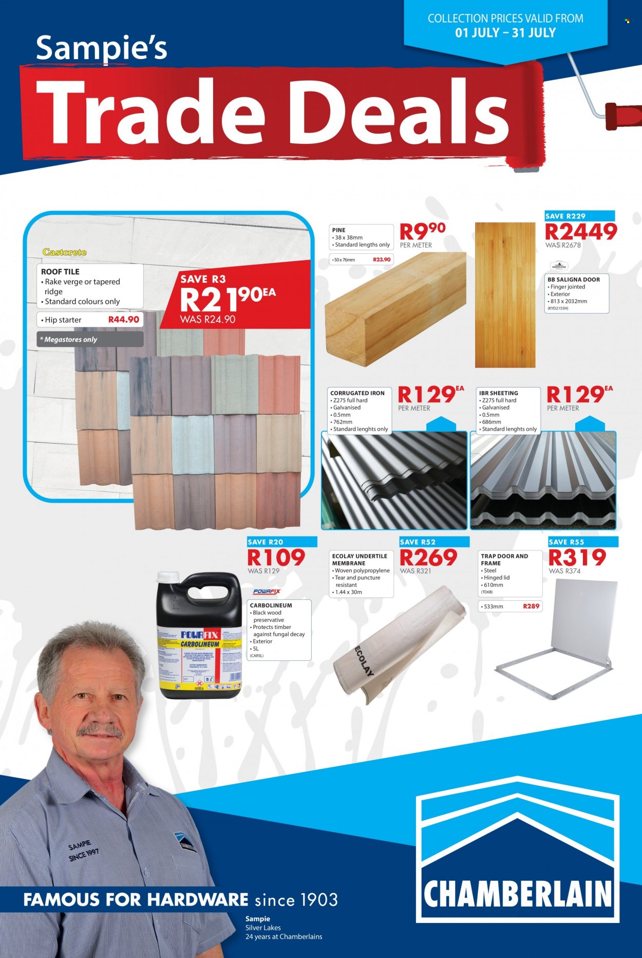 Chamberlain specials - 01/07/2022 - 31/07/2022. Page 1