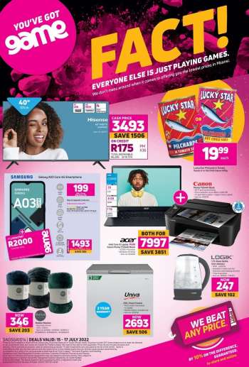 Game catalogue  - 15/07/2022 - 17/07/2022.
