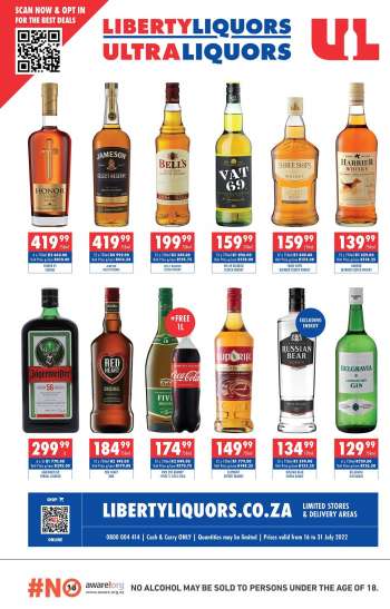 Liberty Liquors catalogue  - 16/07/2022 - 31/07/2022.