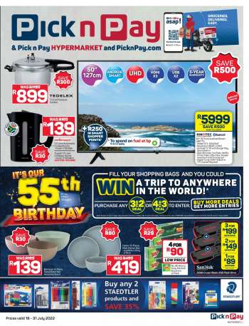 Pick n Pay catalogue  - 18/07/2022 - 31/07/2022.