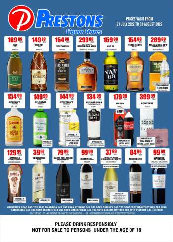 Prestons Liquor Stores catalogue  - 21/07/2022 - 03/08/2022.