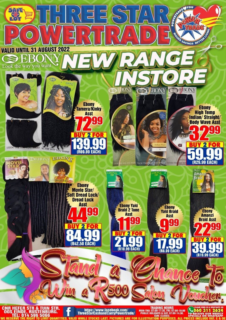 Three Star Cash and Carry specials - 21/07/2022 - 31/08/2022. Page 1