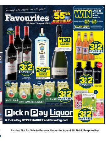 Pick n Pay Liquor catalogue  - 25/07/2022 - 07/08/2022.