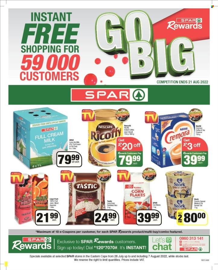 SPAR specials - 26/07/2022 - 07/08/2022. Page 1