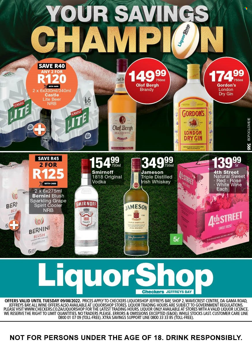 Checkers specials - 27/07/2022 - 09/08/2022. Page 1