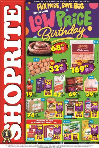 Shoprite catalogue  - 29/07/2022 - 31/07/2022.