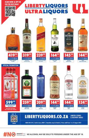 Liberty Liquors catalogue  - 01/08/2022 - 15/08/2022.