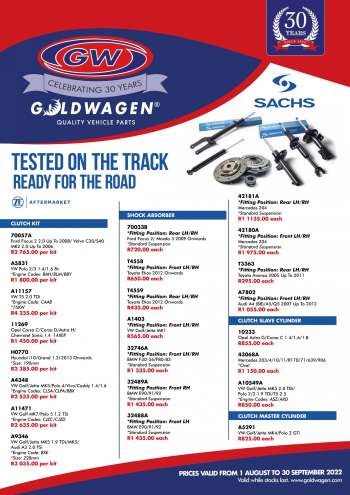 Goldwagen catalogue  - 01/08/2022 - 30/09/2022.
