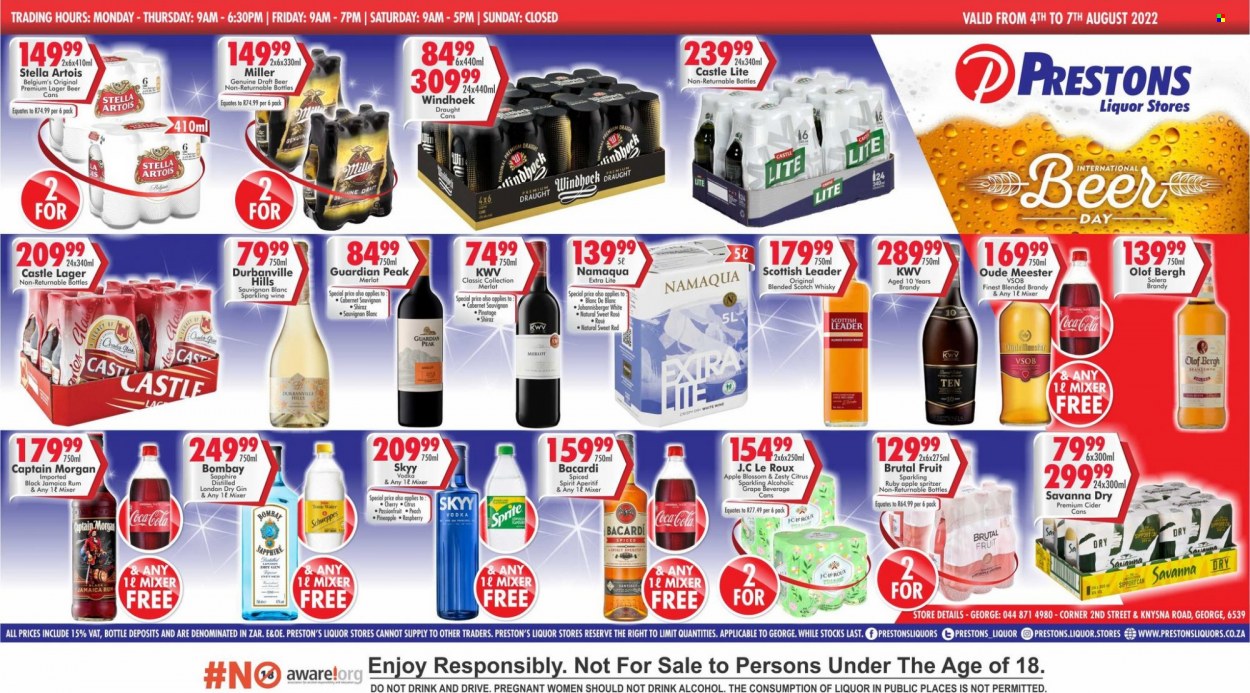 Prestons Liquor Stores specials - 04/08/2022 - 07/08/2022. Page 1