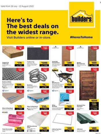Builders catalogue  - 26/07/2022 - 22/08/2022.